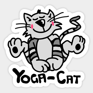 Yoga cat Sticker